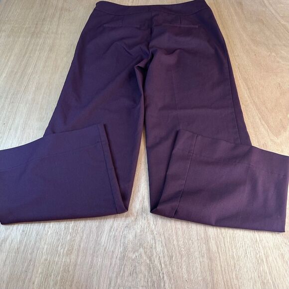 7th Avenue Suiting Collection Plum Button Front Pants Women’s Size 10 NY&C - Picture 3 of 5